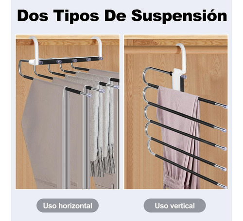2pcs Perchas Ganchos Para Pantalones Ropa De 9 Niveles