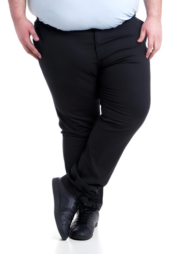 Pantalón Chino Talles Especiales Hombre Gabardina Elastizada