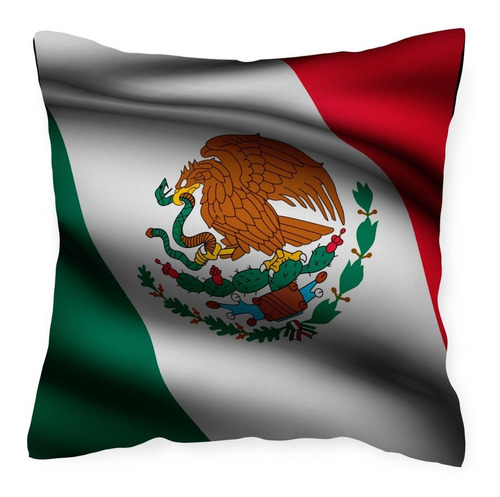 Cojín Tla Almohada Viva México Bandera Tricolor 45x45