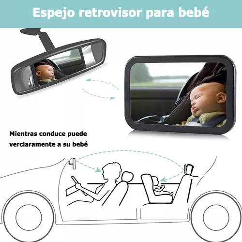 Espejo Retrovisor Para Bebé De Gran Angular De Asiento Carro