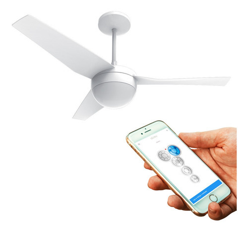 Ventilador Aliseu Jet Bluetooth/par/remot Potente Silencioso Cor Da Estrutura Branco Diâmetro 99 Cm 110v