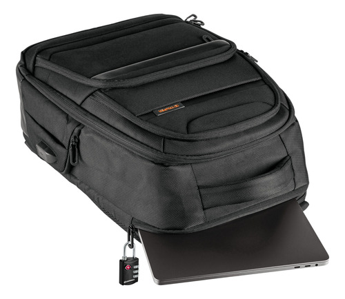 Kit Mochila Porta Laptop Candado Combinación Con Clave