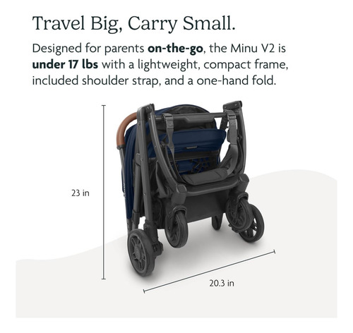 Uppababy Minu V2 Travel Sholdweight, Diseño Portátil De Una