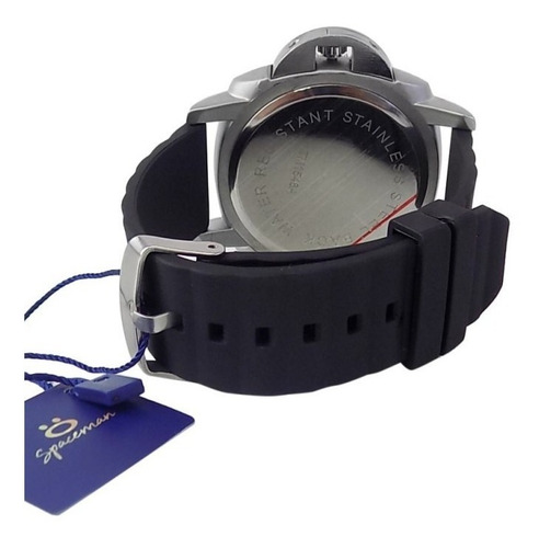 Relógio Masculino Prateado C/ Pulseira De Couro Original
