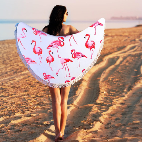 Benefeet Sox Toalla De Playa Redonda Grande De Microfibra, T