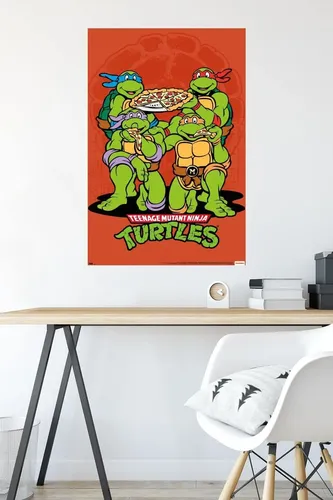 Pôster De Parede De Pizza De Tartarugas Ninja Adolescentes M