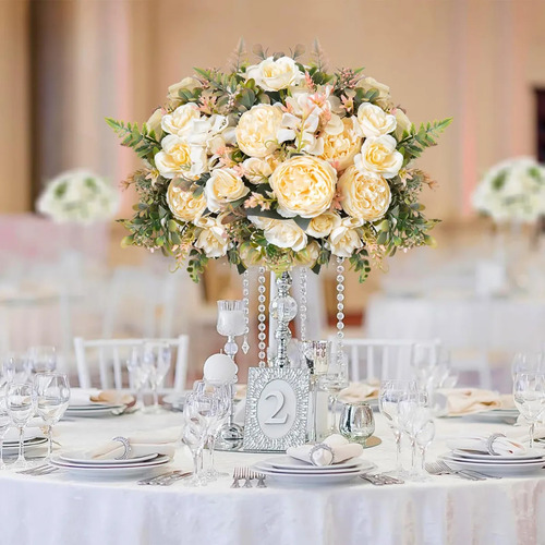 2 Unidades De Rosas De Seda Artificial Para Decoração De Cas