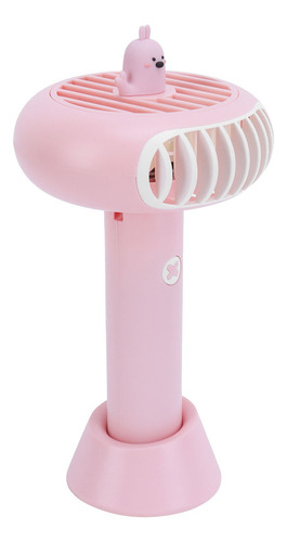 Ventilador Portátil Rosa Con Cuello Usb, Mini Escritorio Ple
