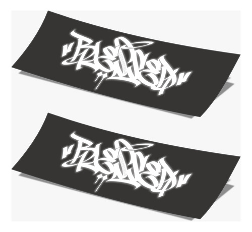 Calcomanias Sticker Blessed Bendecido Vinil Reflejante 2 Pz
