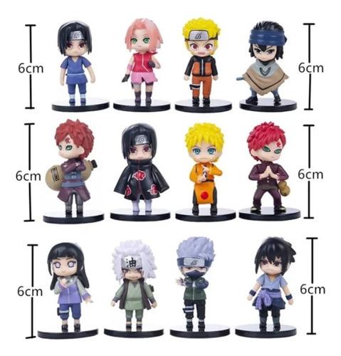 Set 12 Figuritas Naruto Shippuden Colección