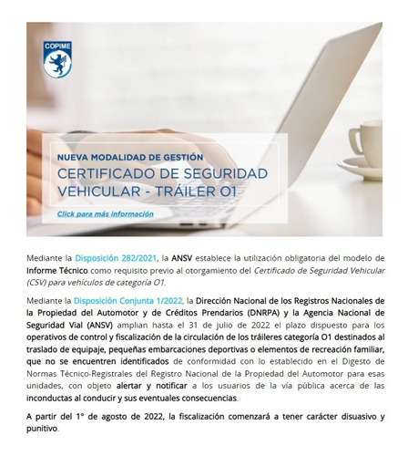 Homologación De Trailers Y Casas Rodantes O1