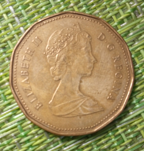 Moneda De 1 Dólar Canadiense 1989 Casi Sin Circular