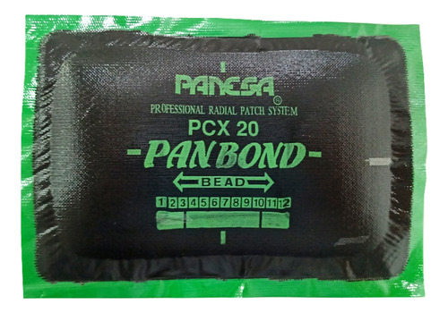 1pz Parche Panesa Radial Pcx20 C/cuerda P/llanta 12.5x8.5cm