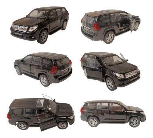 Toyota Prado Negra/ Escala 1:46/ 11cms Largo/ Metalico