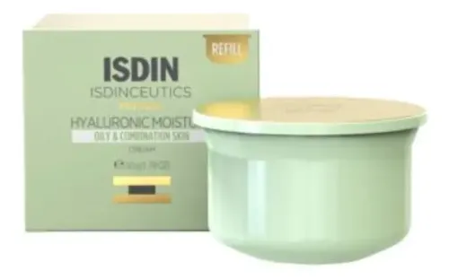 ISDIN Refil Creme Hidratante Anti-Idade para Pele Oleosa Isdinceutics Hyaluronic Moisture Oily Skin - 50g