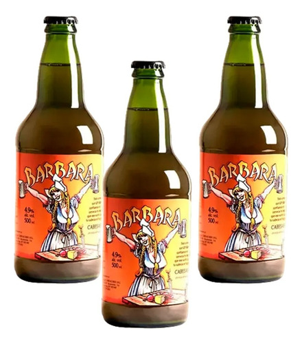 Pack X3 Cerveza Artesanal Cabesas Bier Bárbara 500ml Febo