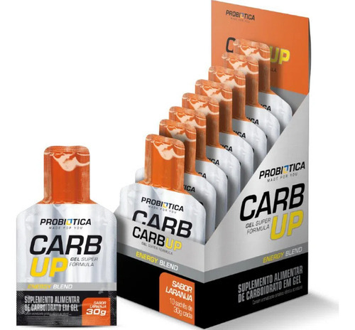 Carb Up Gel Super Formula Laranja 30g Cx 10 Und - Probiotica