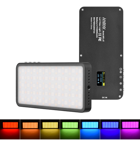 Panel Iluminador Rgb Led Andoer Portátil De 3000k-6500k