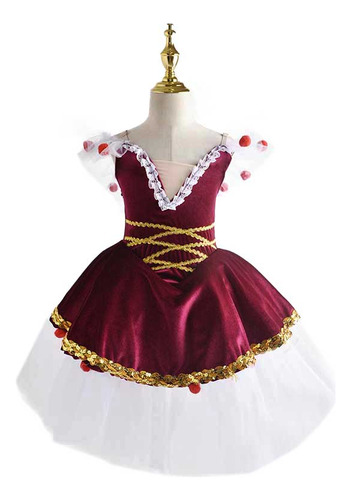 Vestido Romántico Tutú De Ballet Color Melocotón Fairy Dall