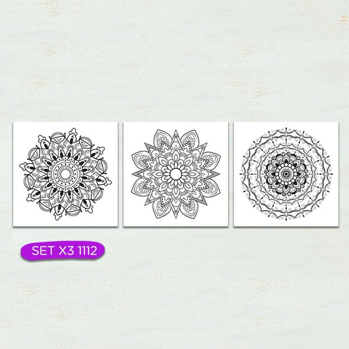 Set 3u 30x30 Cuadros Para Pintar Acrílicos De Regalo