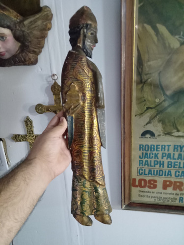 Antigua Talla Policromada Religiosa Policromado (Usado)