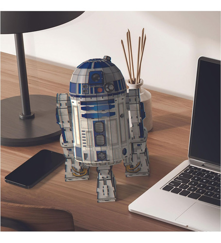 4d Build, Star Wars R2-d2 Cardstock Model Kit 201 Pcs | Star