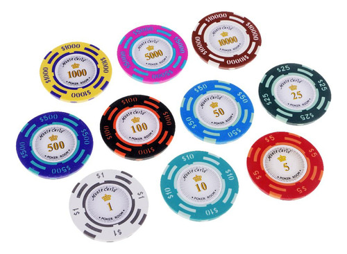 10 Piezas De Botón Coins Para Texas De De Casino Table