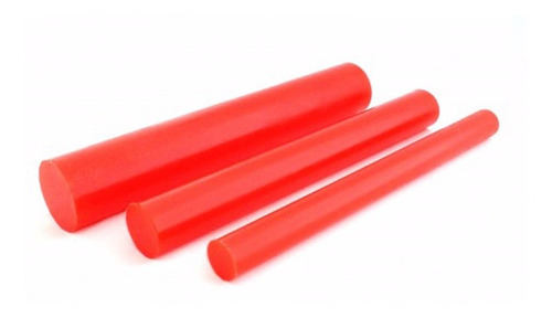 Imagem 3 de 5 de Tarugo De Poliuretano (pu) 40x300mm - 90 Shore - Vermelho