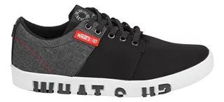 Tenis Casual Hombre Whats Up Negro 06903346 Textil