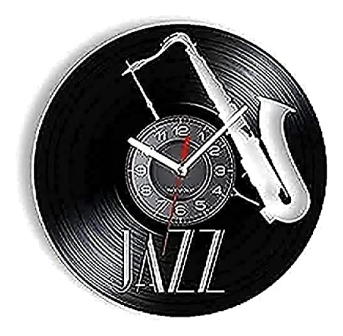 Reloj Pared Para Saxofon Musica Jazz Instrumento Musical
