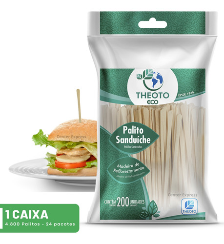 Palito Madeira Biodegradável Finger Food, Sanduíche 4.800un