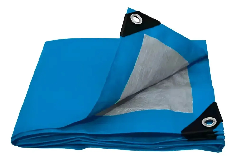 Lona Impermeable Reforzada De Polietileno Maxtool 302422 Azul 4x6m