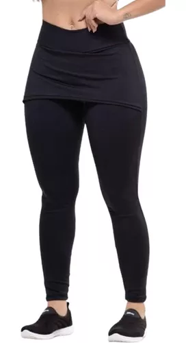 Calça Legging Com Saia Femenina Fitness Moda Academia Legues