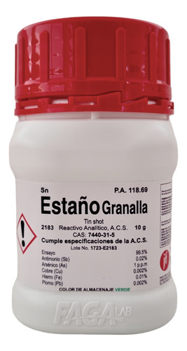 Estaño Granalla R. A. 10g Fagalab