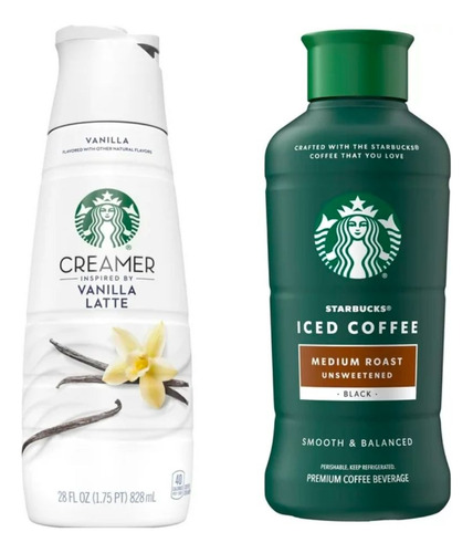 2 Pack Starbucks Creamer Vainilla Y Iced Coffee Medium Roast