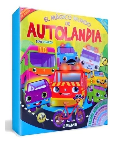 8 Libros Autos - El Mágico Mundo De Autolandia + Pizarra +cd