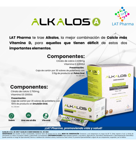 Alkalos A Biohealt Citrato De Calcio - Vit D3 Caja 30 Sobres