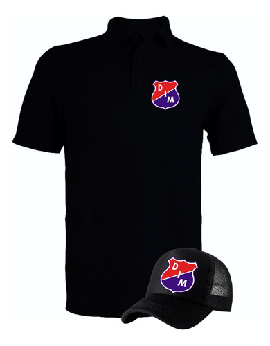 Camiseta Tipo Polo Dim Medellin Obsequio Gorra Serie Black
