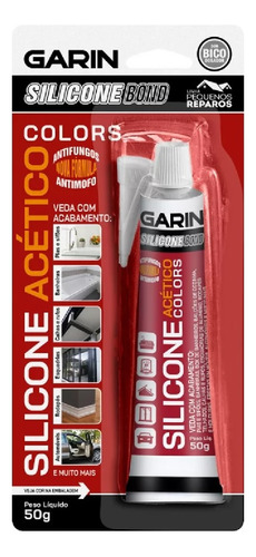 Cola Silicone Acético Preto Blister 50g