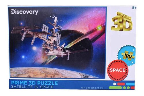 Puzzle Prime 3d Satelite En El Espacio 100 Pz Art 10707