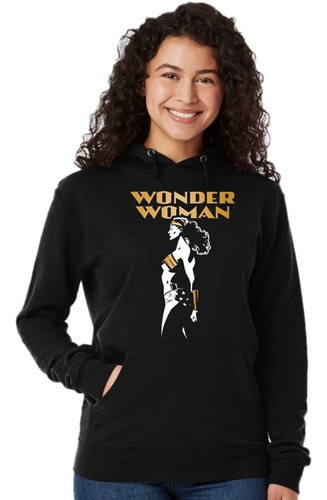 Buzo Canguro Wonder Woman - Hoodie Con Capucha Unisex 