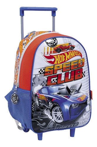 Mochila Con Carro Hot Wheels 12  Speed Club Wabro