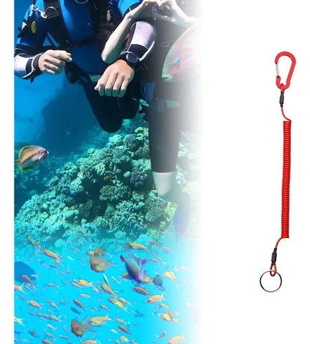 2 Llavero Retráctil Seguro Con Cordón En Espiral, Rojo