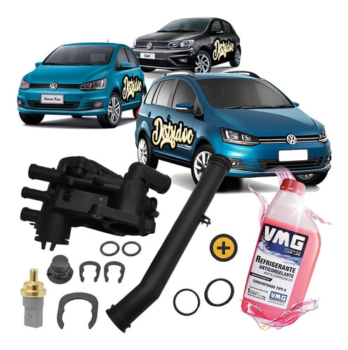 Kit Cuerpo Termostato + Refrig Vmg Fox Suran Gol Trend 1.6