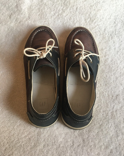 Sapatenis Gap Azul Couro E Lona Masculino 44 Usado
