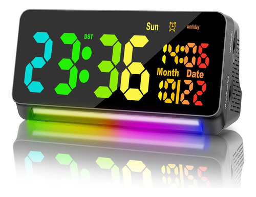 Reloj Despertador Digital De 120 Db Para Dormitorios, 15 Son