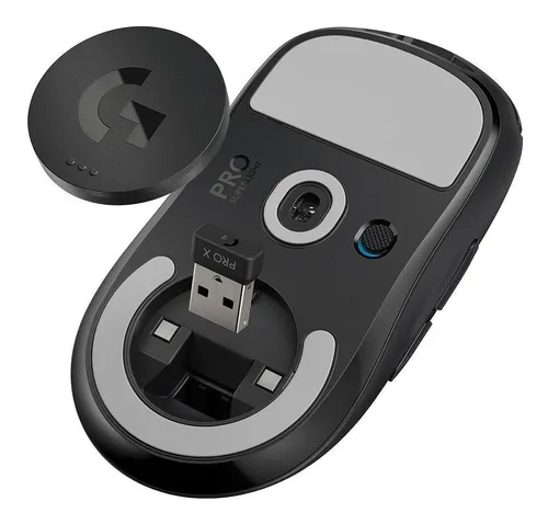 Mouse gamer de juego inalámbrico recargable Logitech GPro Series Pro X Superlight 910-005941 negro