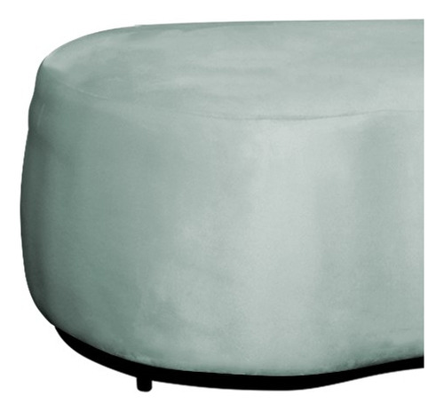 Puff Decorativo Beatriz Orgânico Veludo Acqua