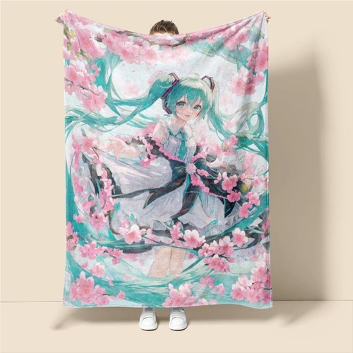 Cobertor, Flanela, Impressão Digital Fofa Hatsune Miku Sakur