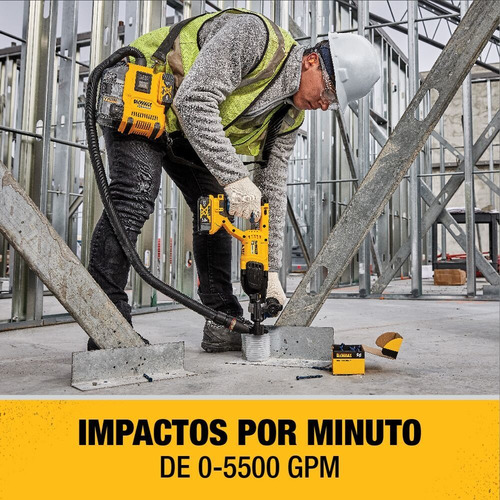 Imagen 6 de 9 de Rotomartillo electroneumático DeWalt DCH133M2 inalámbrico amarillo y negro con 1600W de potencia 110V/220V